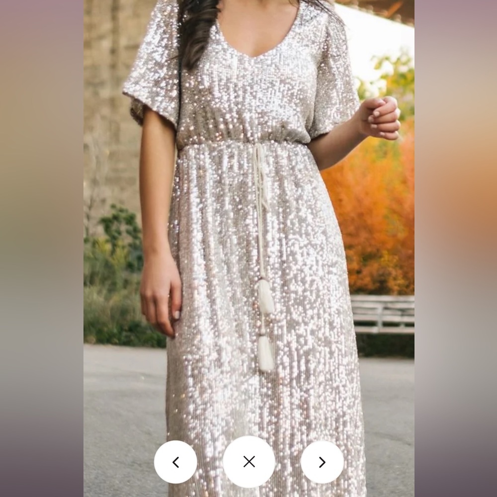 Morning Lavender Gold dress